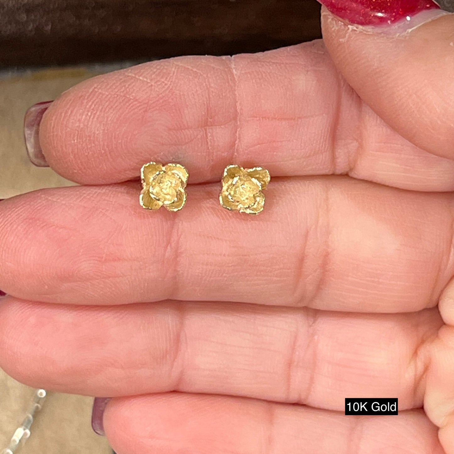 Hand Carved Flower Castings for Jewelry Design in Silver and 10K Gold