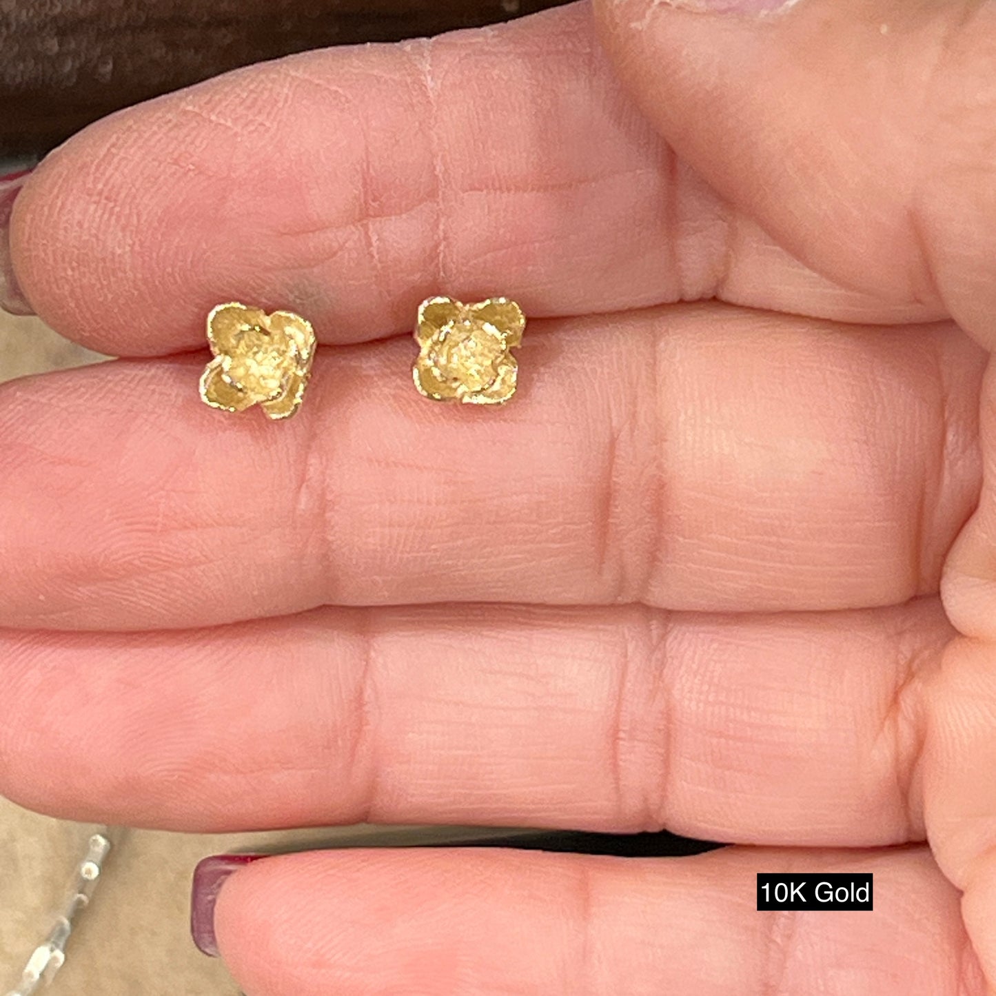 Hand Carved Flower Castings for Jewelry Design in Silver and 10K Gold