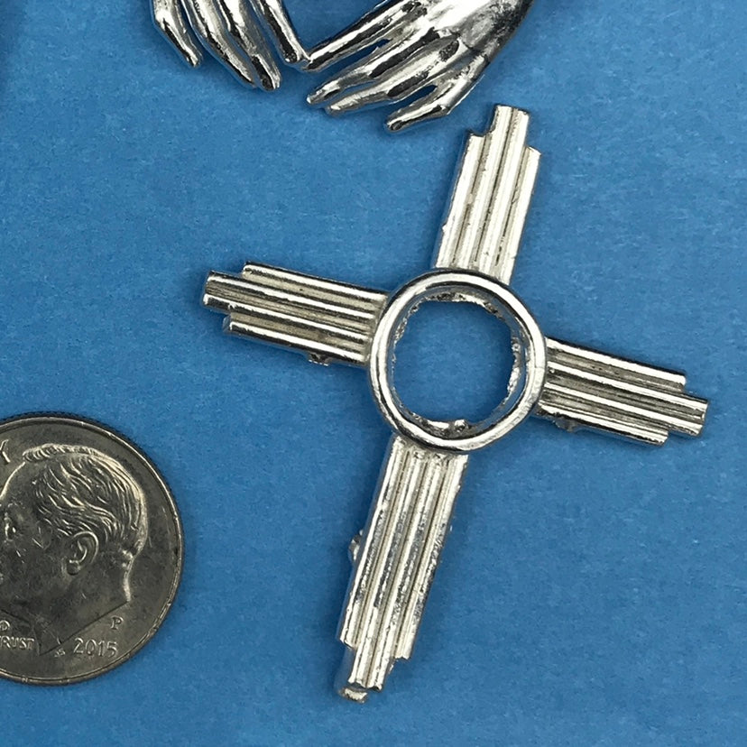 Cast Zia Cross for Jewelry Design