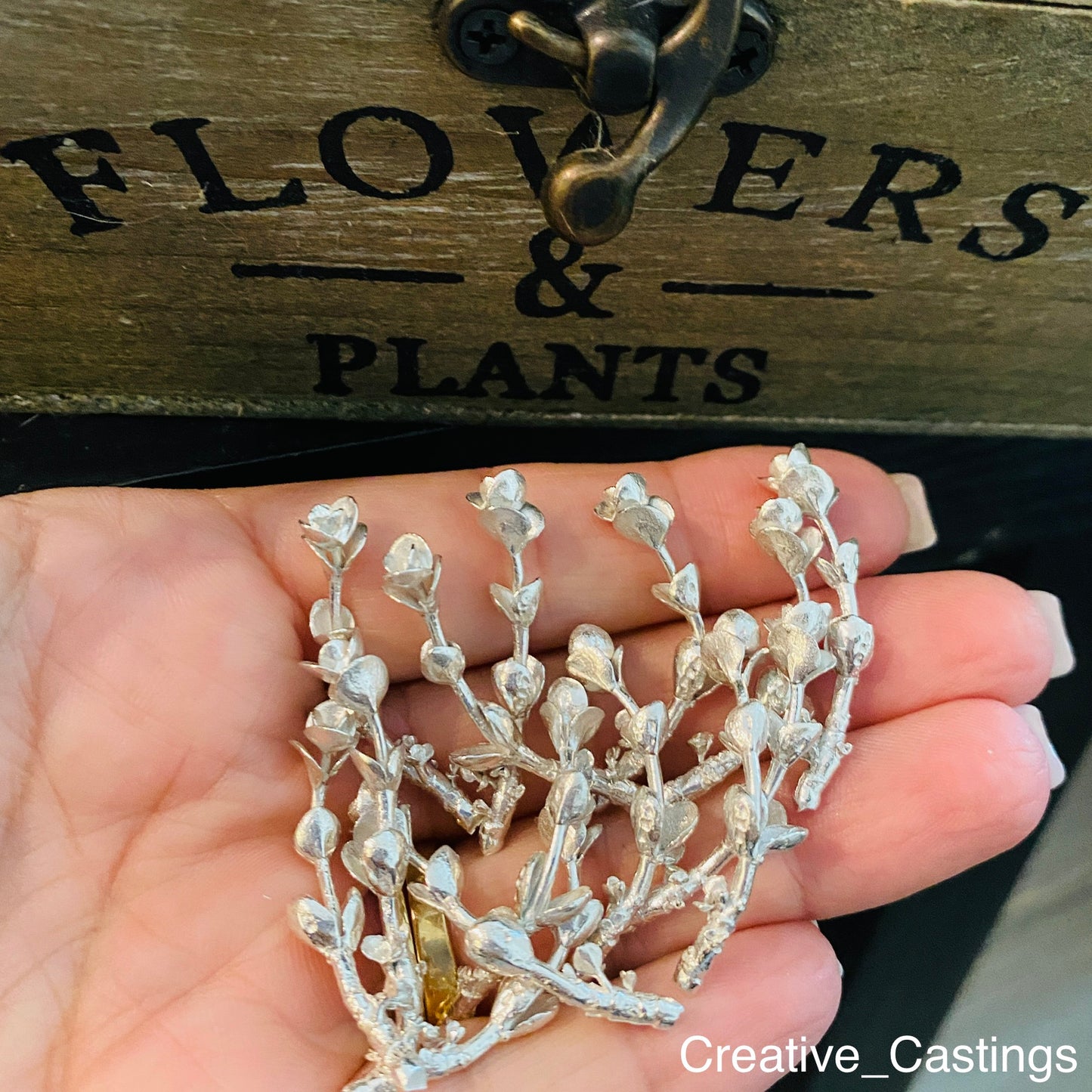 Cast Succulent Vine with Leaves