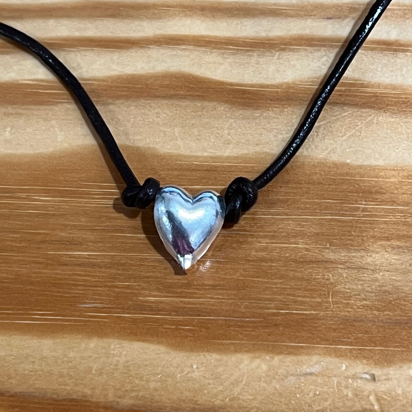 Puffy Heart Bead cast in Sterling Silver - Clearance