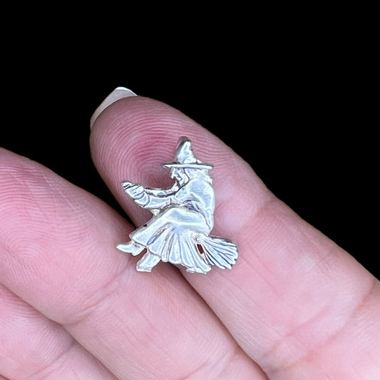 Witch on broomstick for jewelry design