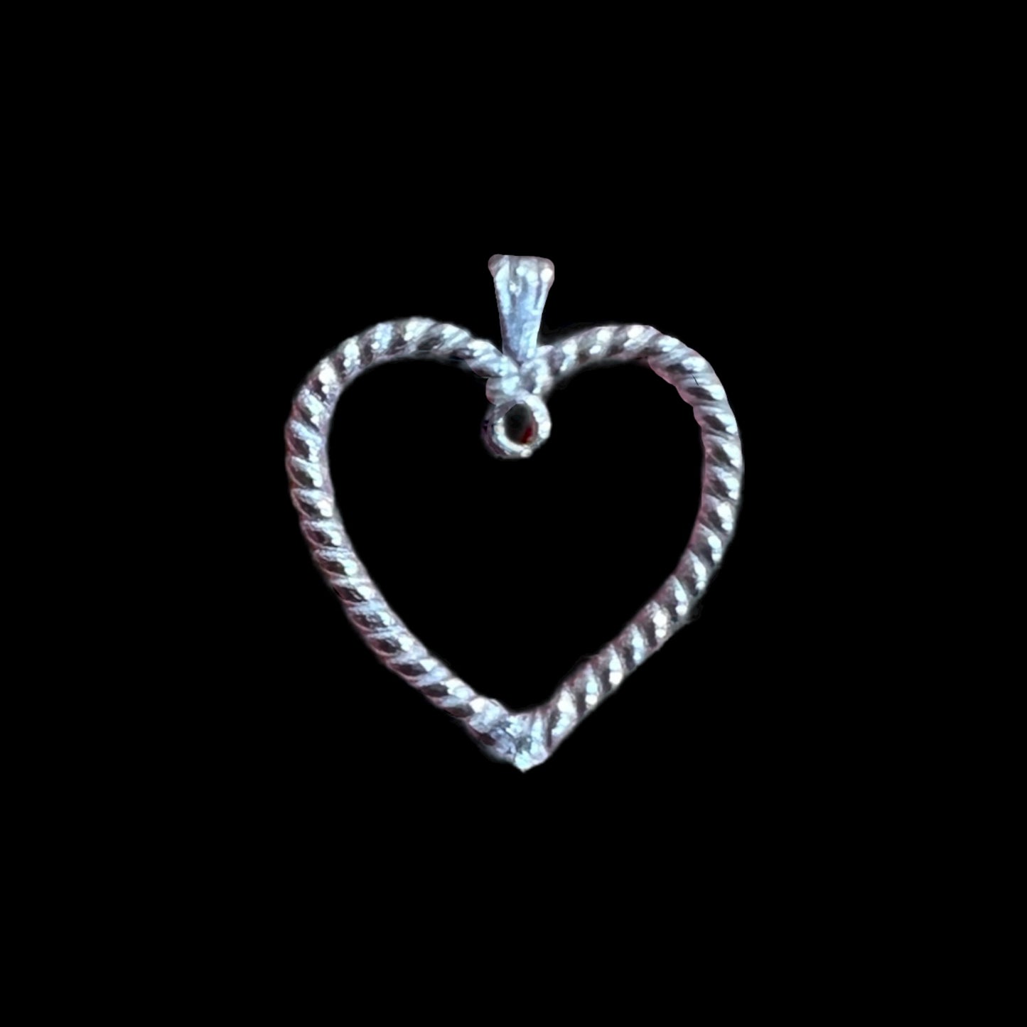 Heart Rope finish with drop and bail