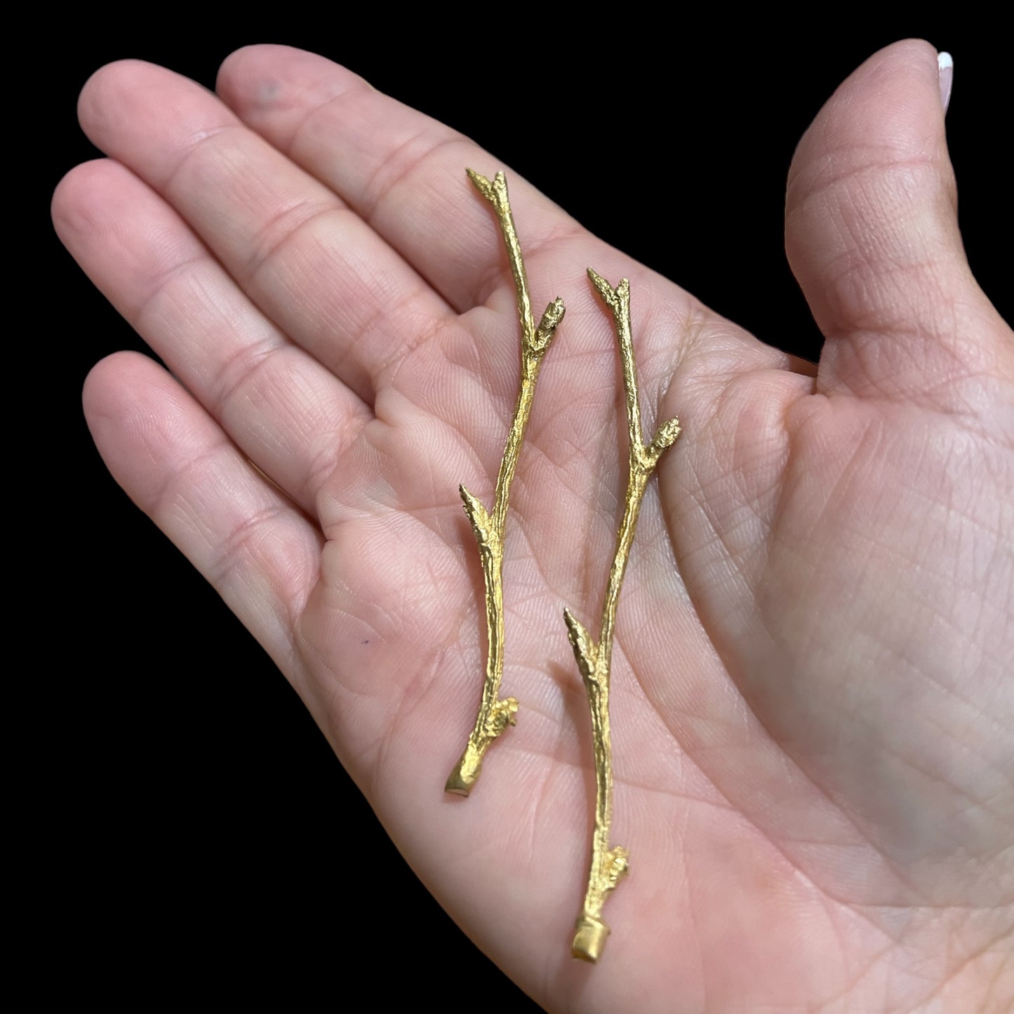 Twigs with Buds in Silver and Brass