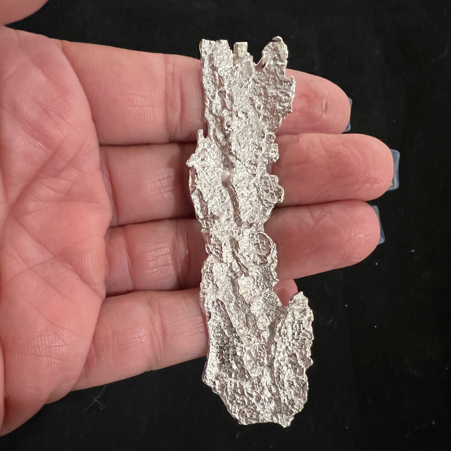 Tree Bark cast in Sterling Silver for Jewelry Design