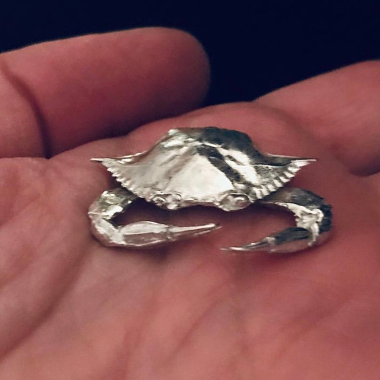 Cast 3 Piece tiny Crab for Jewelry Design