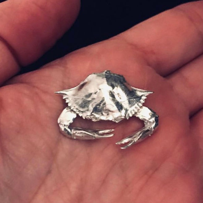 Cast 3 Piece tiny Crab for Jewelry Design