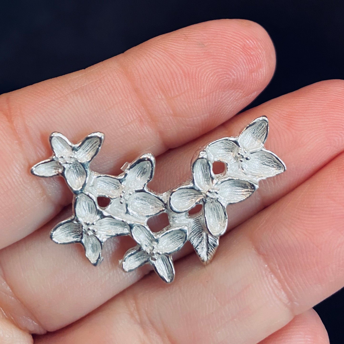 Cast Hand Carved Dogwood Flowers for Jewelry Design