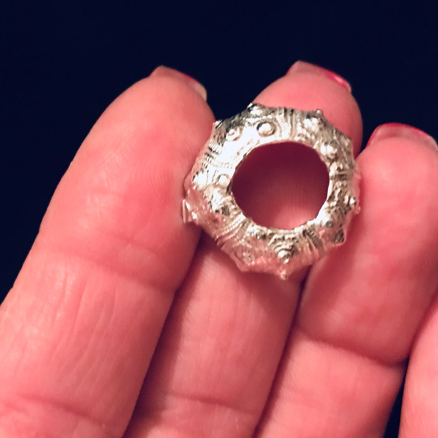 Cast Sea Urchin Half for Jewelry Design