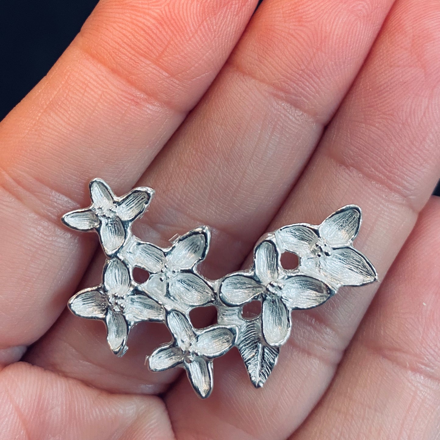 Cast Hand Carved Dogwood Flowers for Jewelry Design
