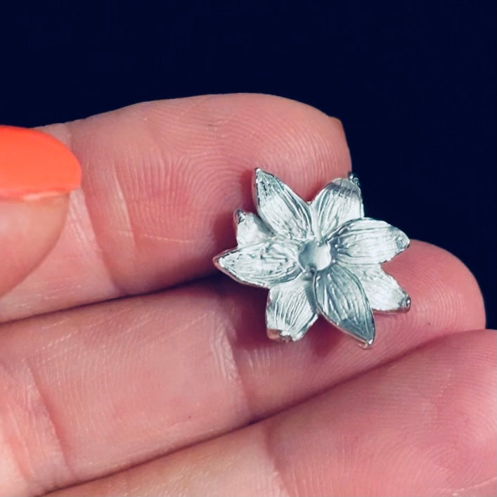 Cast Hand Carved Flower for Jewelers