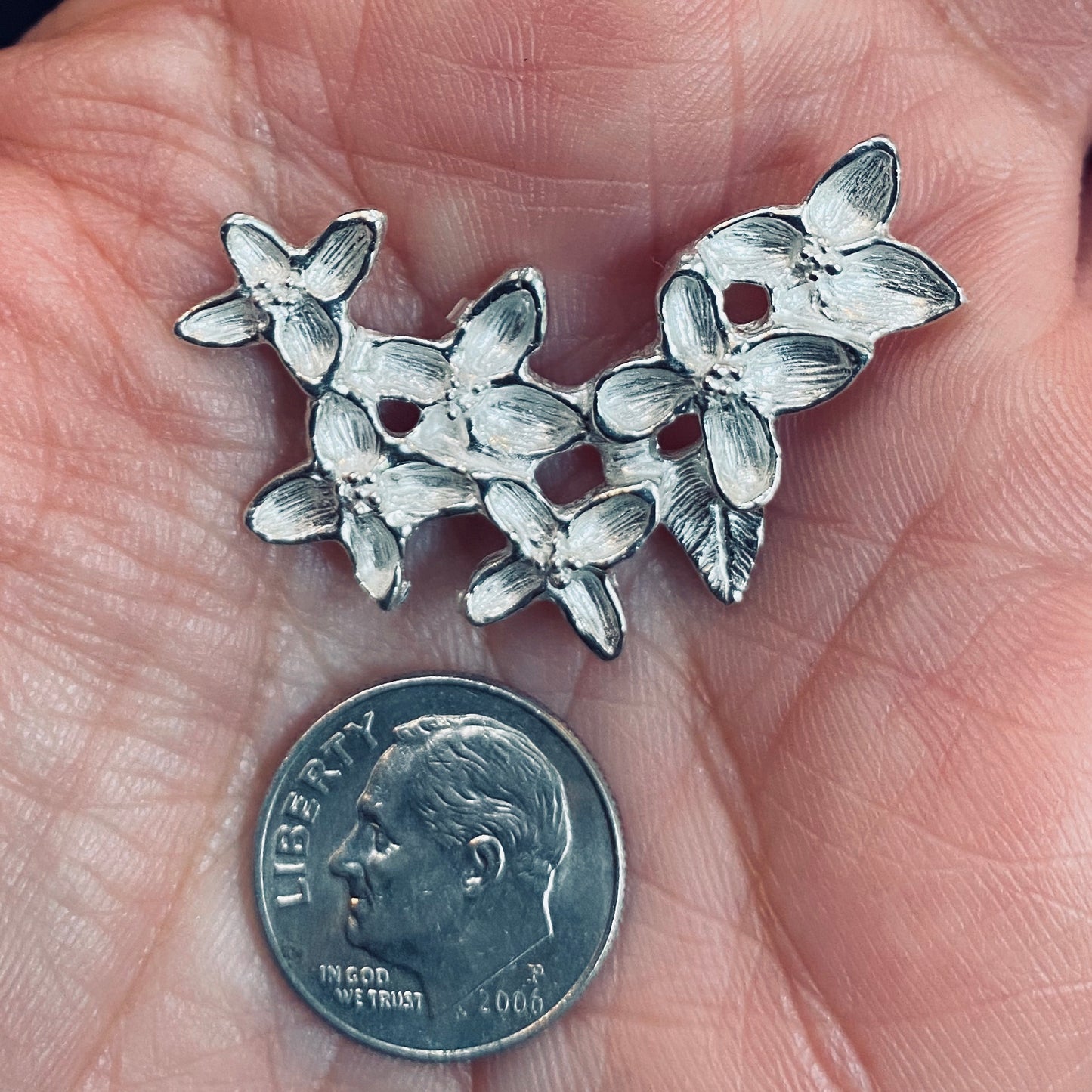 Cast Hand Carved Dogwood Flowers for Jewelry Design