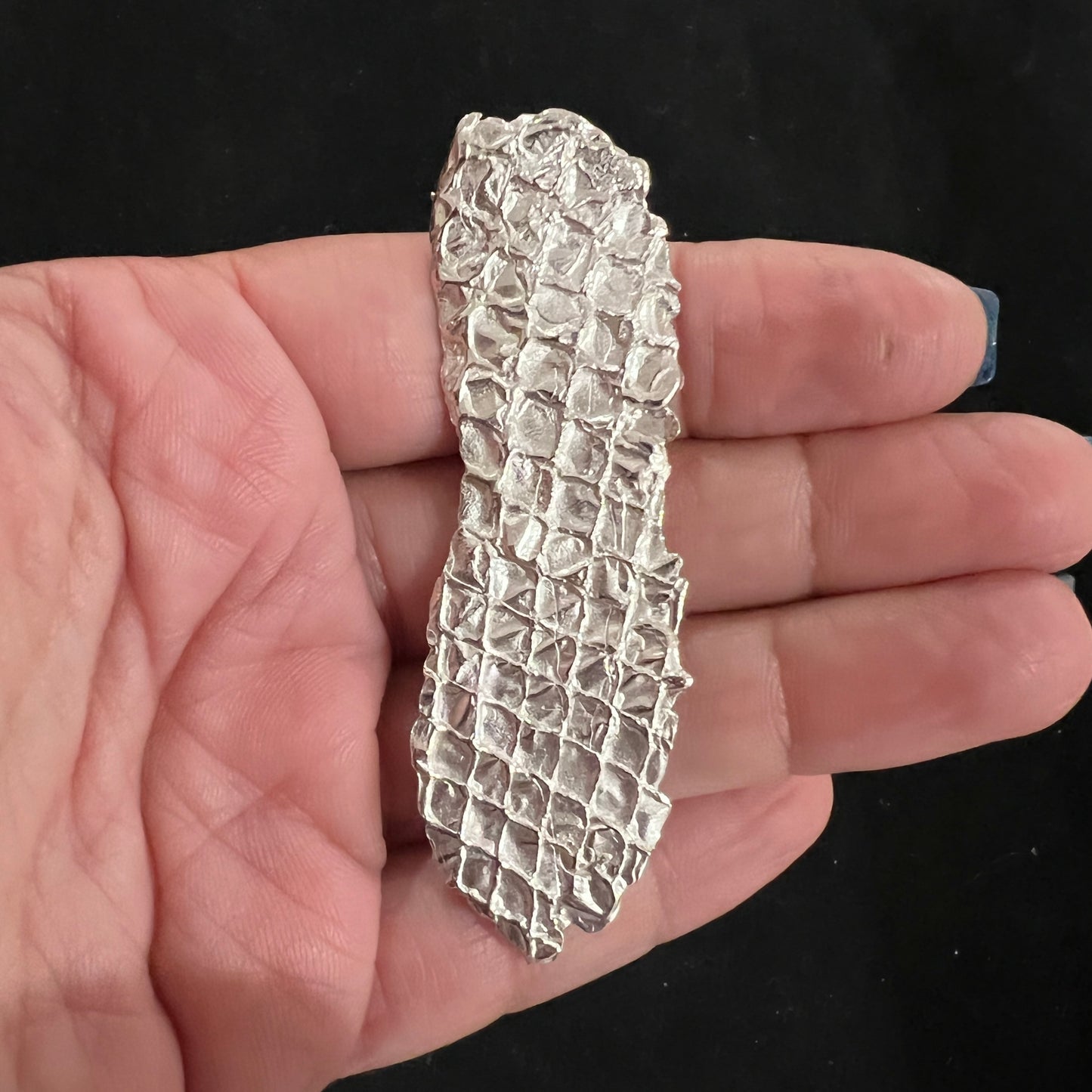 Snakeskin cast in Sterling Silver for Jewelry Design