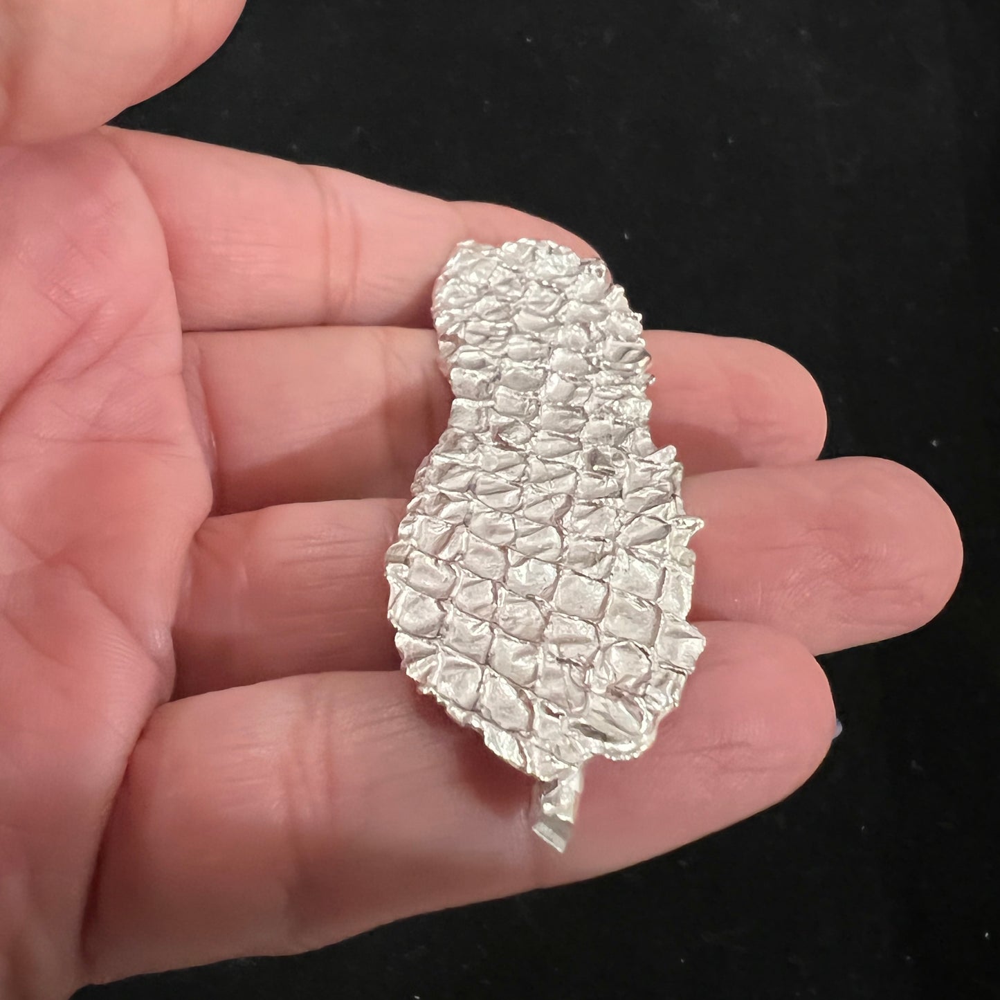 Snakeskin cast in Sterling Silver for Jewelry Design