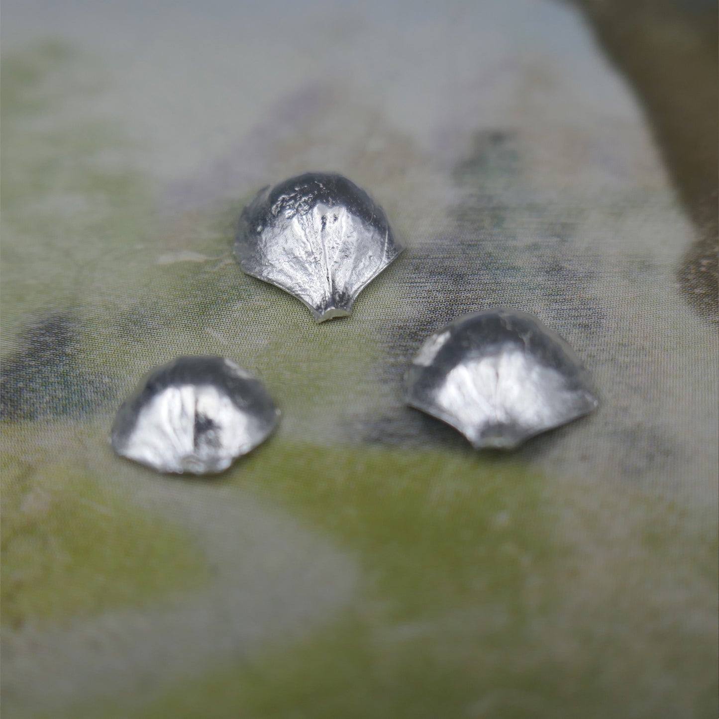 Cast Tiny Succulent Leaves set of 3 for Jewelry Design