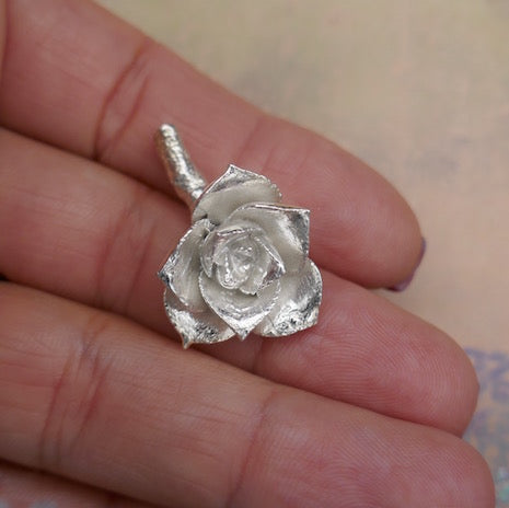 Cast Succulent Rose for Jewelry Design