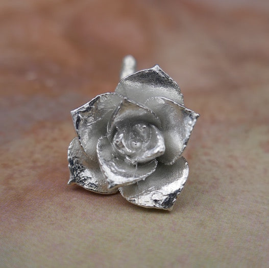 Cast Succulent Rose for Jewelry Design