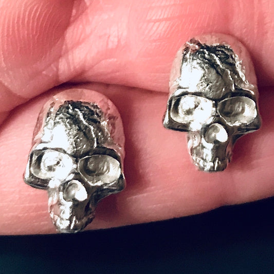 Cast Skulls - hand carved with hollow back for Jewelry Design