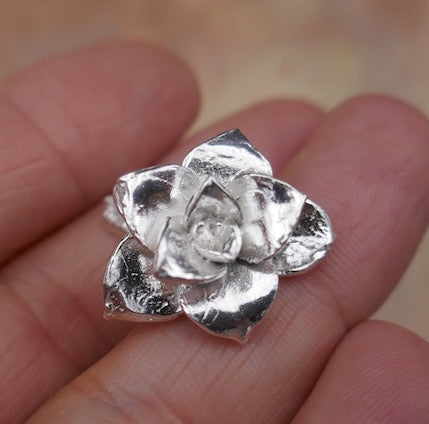 Cast Large Succulent Flower for Jewelry Design