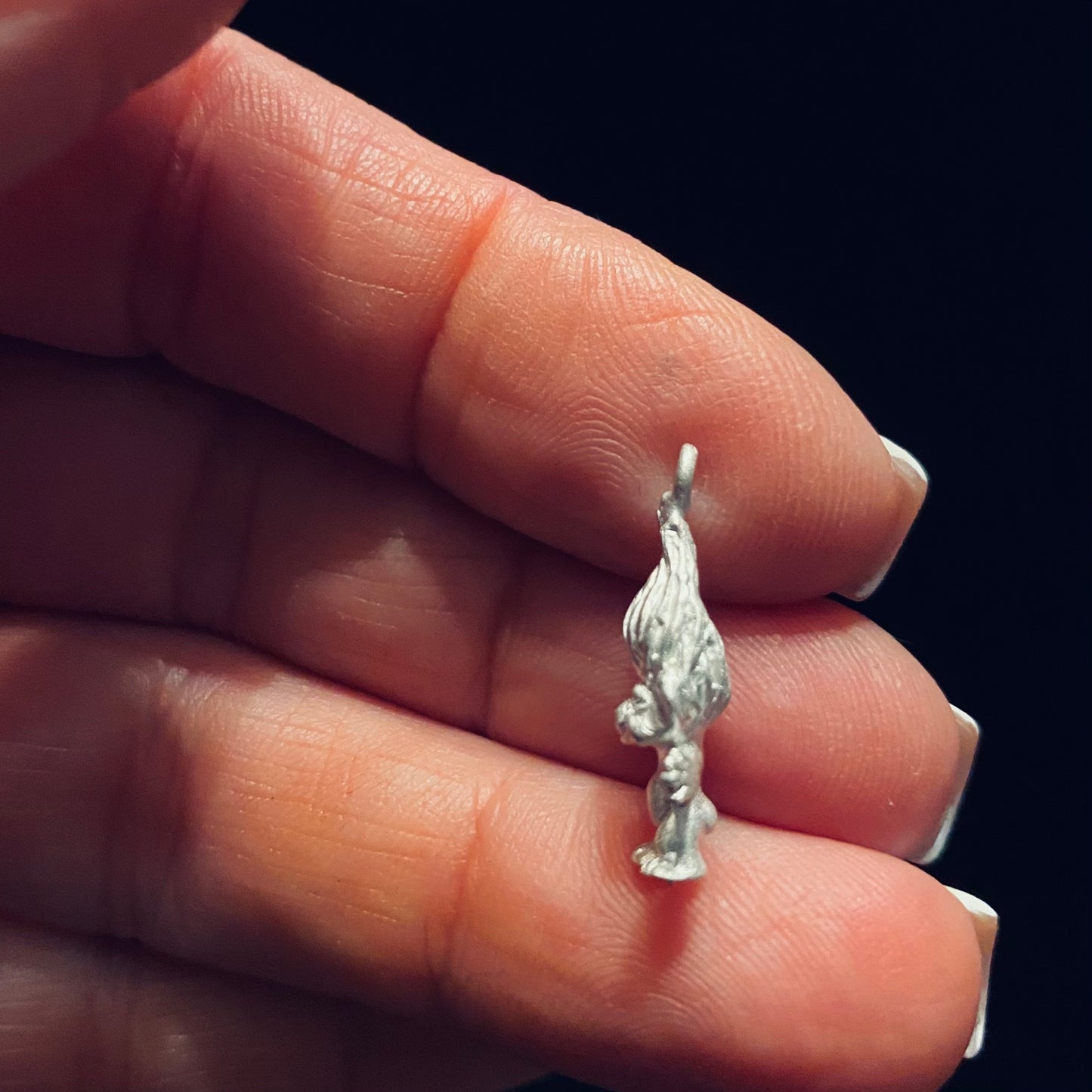 Tiny Troll Cast Charm for Jewelry Design