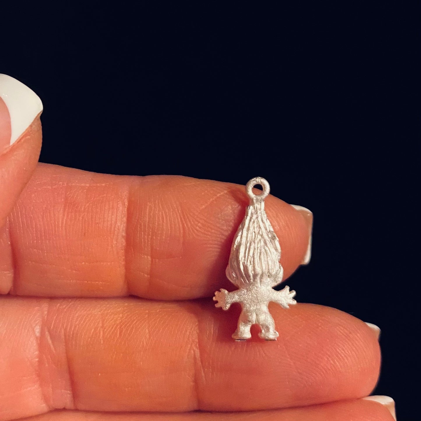 Tiny Troll Cast Charm for Jewelry Design