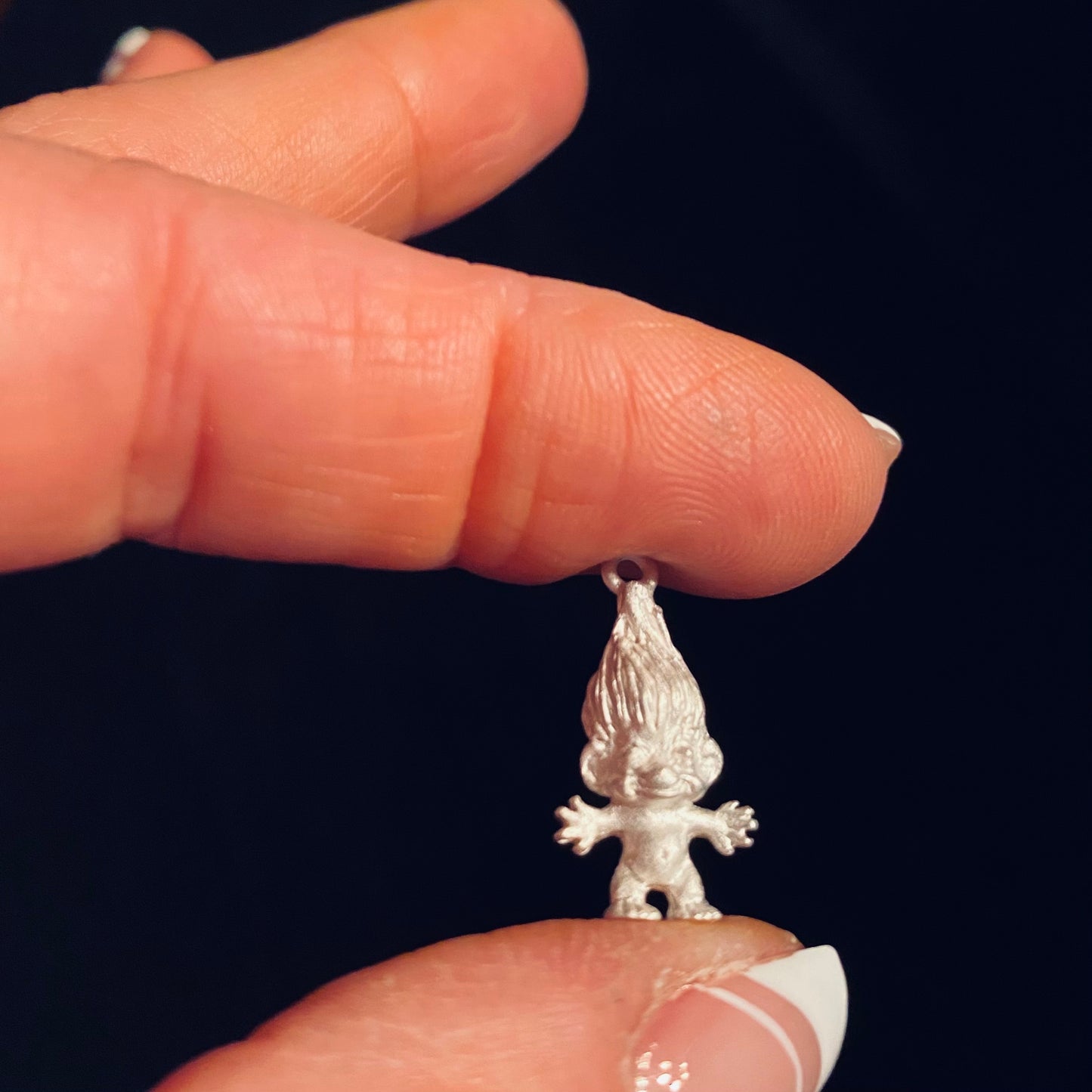 Tiny Troll Cast Charm for Jewelry Design