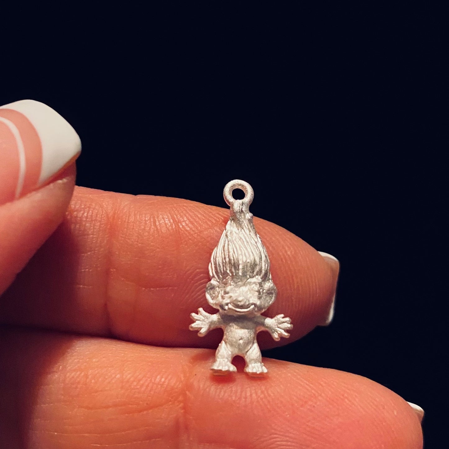 Tiny Troll Cast Charm for Jewelry Design