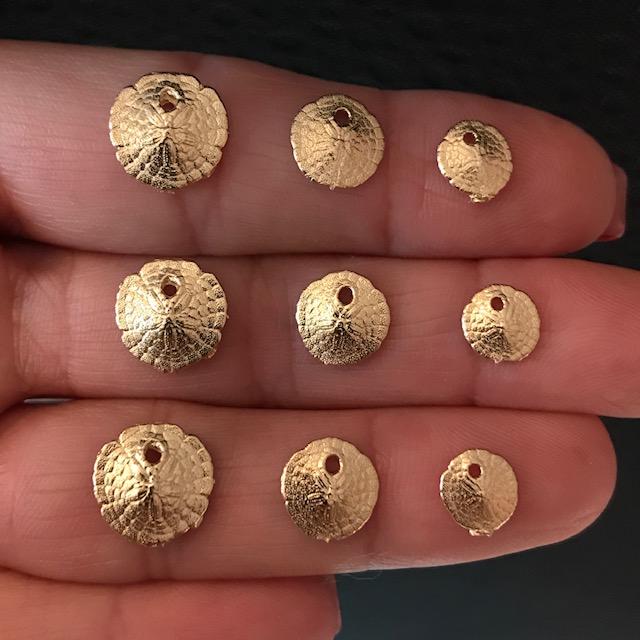 Cast 14K Gold Mini Sand Dollars